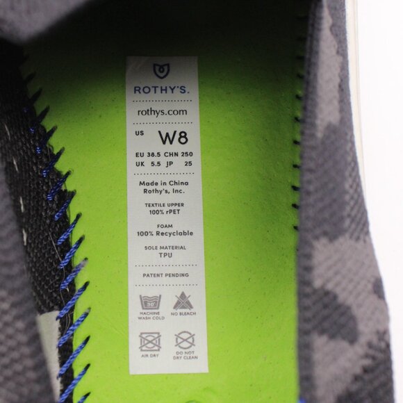 Rothy's The Original Women's Size 8 Slip On Sneaker Grey Camo Camouflage Sneaker - Picture 3 of 9